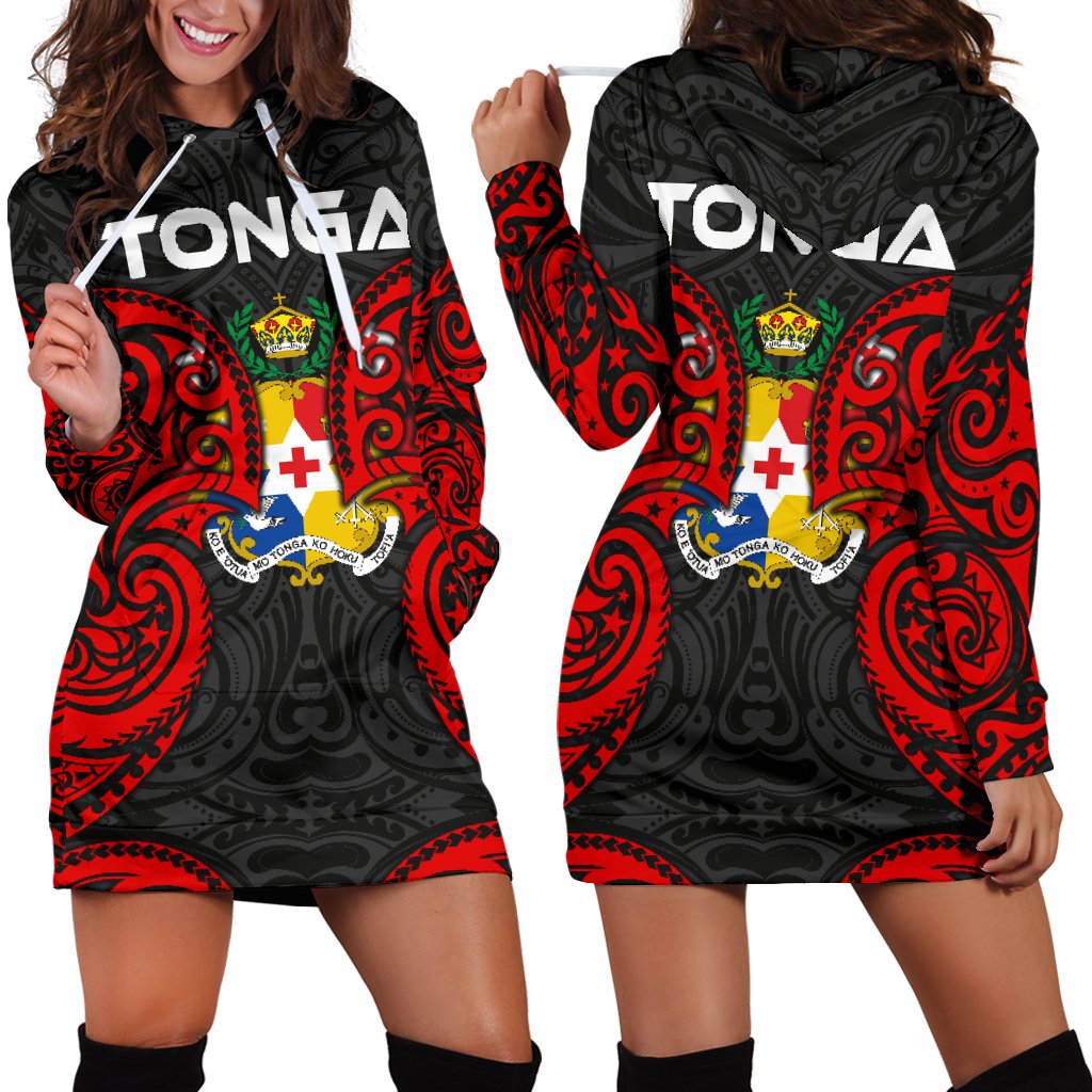 Tonga Polynesian Women's Hoodie Dress Tongan Spirit