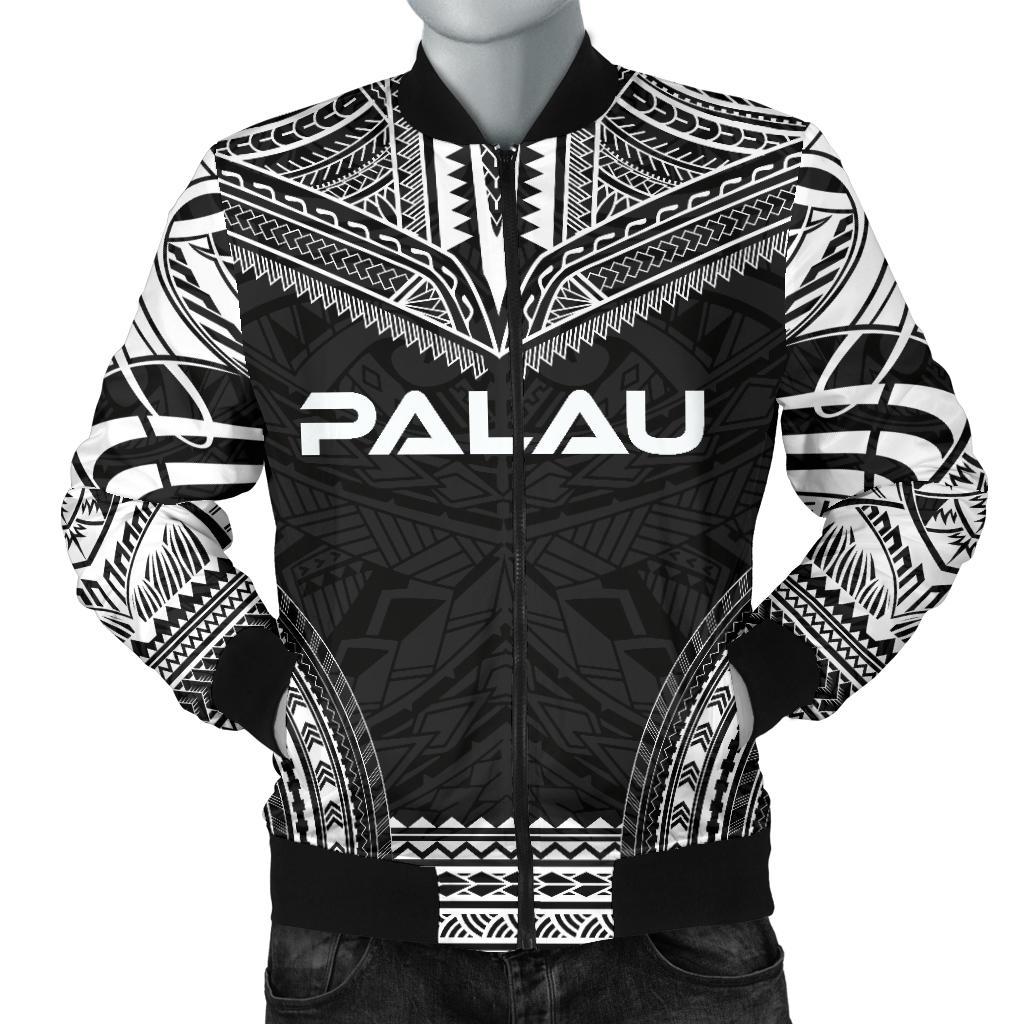 Palau Polynesian Chief Men's Bomber Jacket Black Version