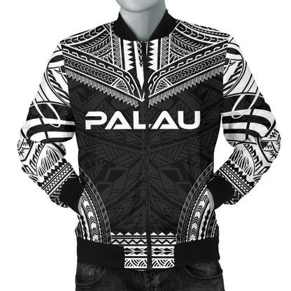 Palau Polynesian Chief Men's Bomber Jacket Black Version