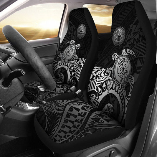 American Samoa Car Seat Covers American Samoa Seal Turtle (Silver)