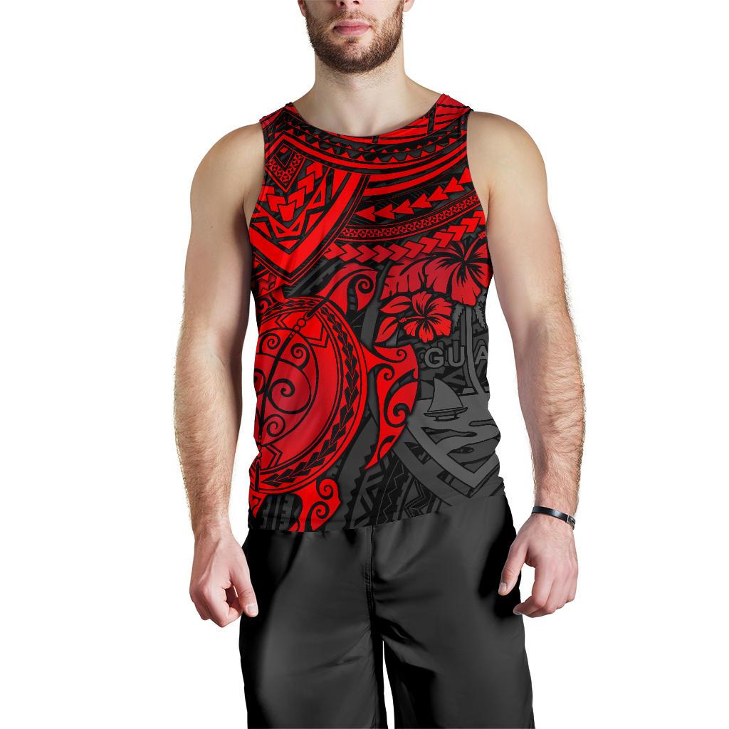 Guam Polynesian Men's Tank Red Turtle