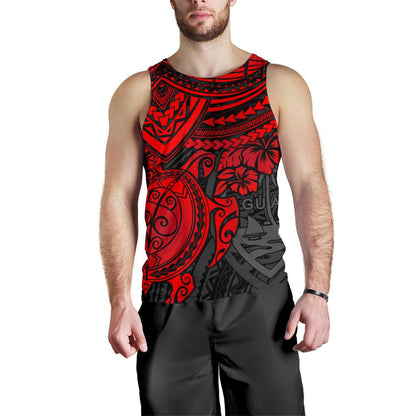 Guam Polynesian Men's Tank Red Turtle