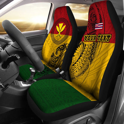 Hawaii Kanaka Flag Polynesian Personalized Car Seat Covers