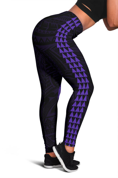 Hawaii Turtle Shark Polynesian Leggings - Purple
