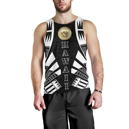 Hawaii Men Tank Top Polynesian Tattoo Black