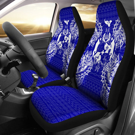 Tonga Car Seat Cover Tonga Coat Of Arms Map Blue