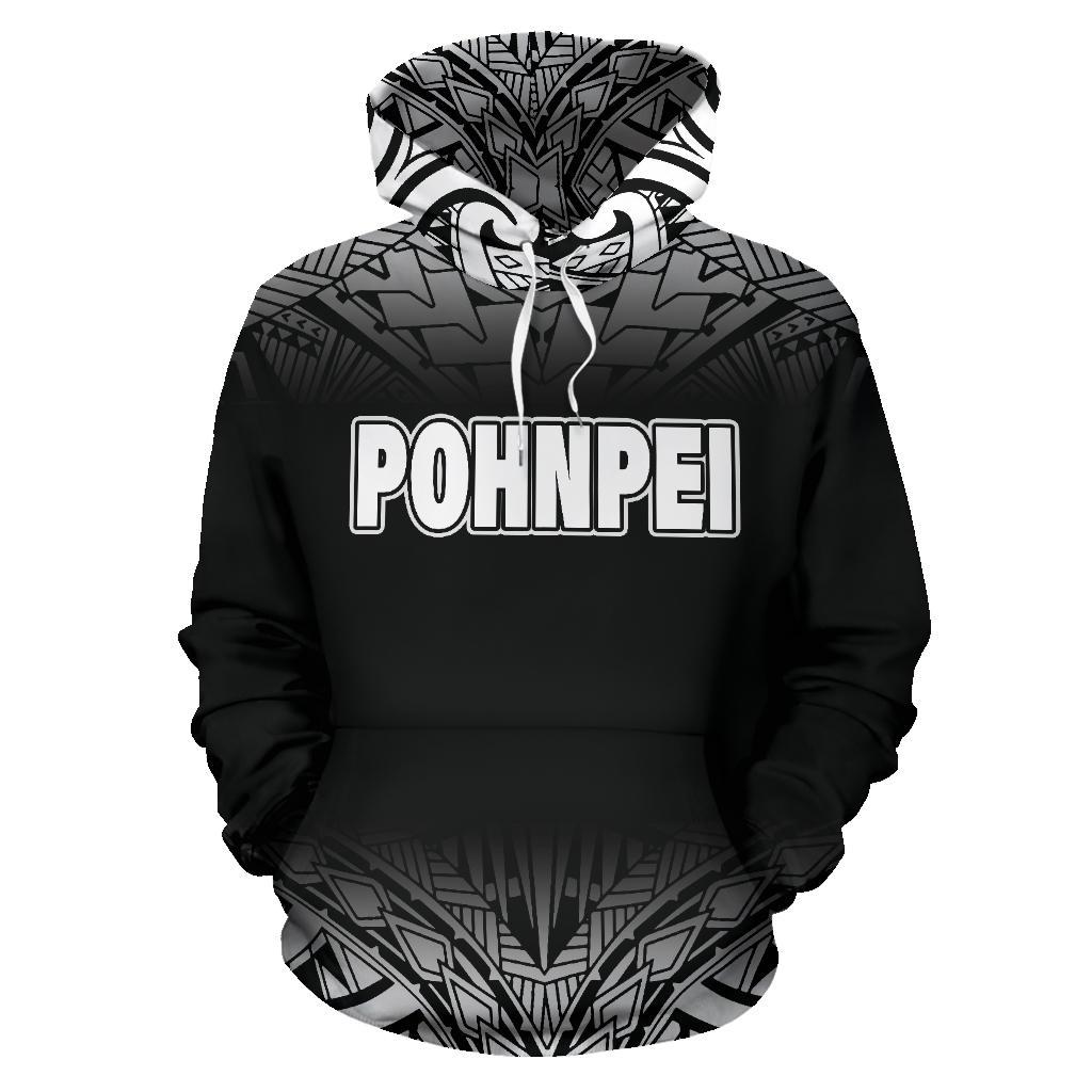 Pohnpei All Over Hoodie Black Fog Style