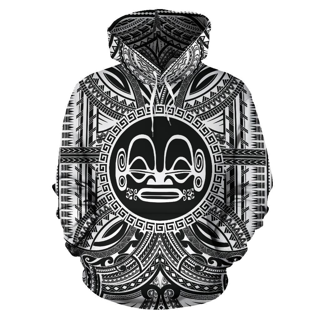 Marquesas Islands ll Over Hoodie Marquesas Islands Coat Of rms Polynesian White Black