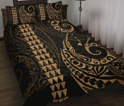 Polynesian Hawaii Quilt Bed Set Brown AH