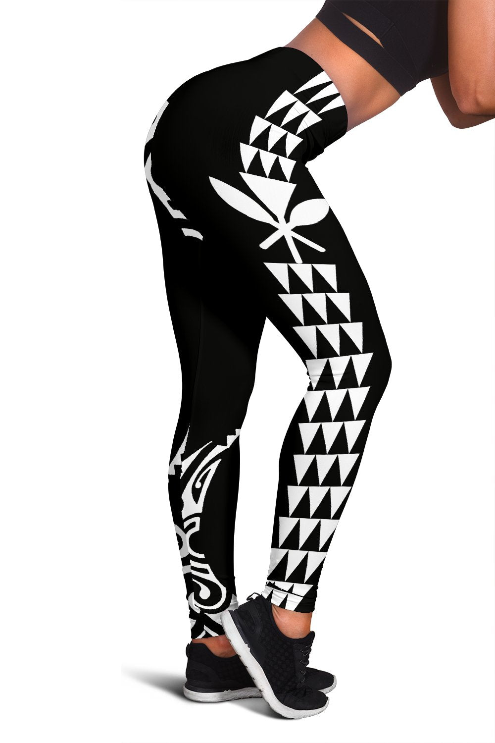 Kanaka White Polynesian Women's Leggings