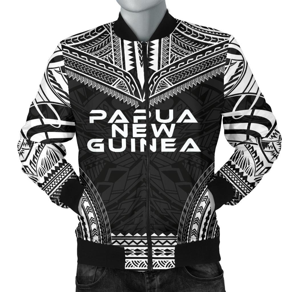 Papua New Guinea Polynesian Chief Men's Bomber Jacket Black Version