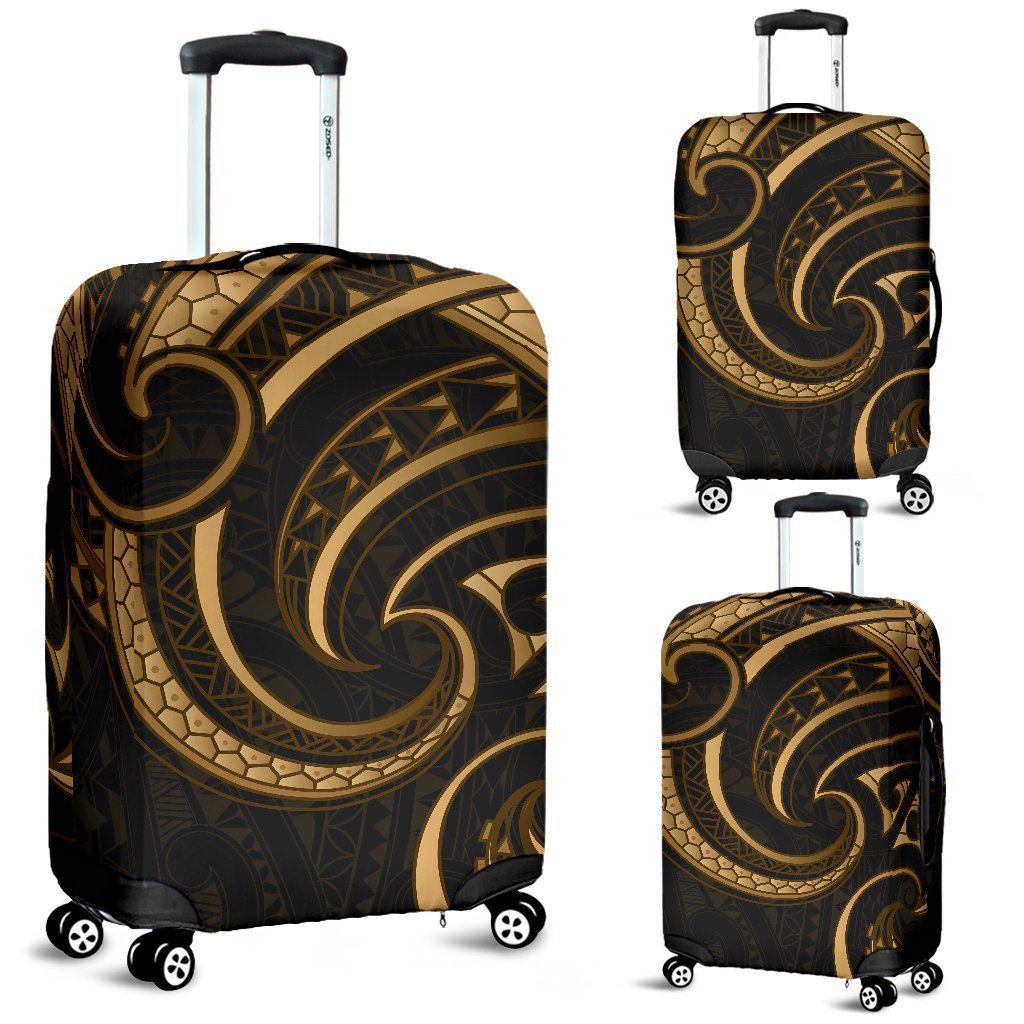 New Zealand Maori Mangopare Luggage Covers Polynesian Gold
