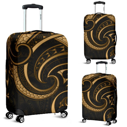 New Zealand Maori Mangopare Luggage Covers Polynesian Gold