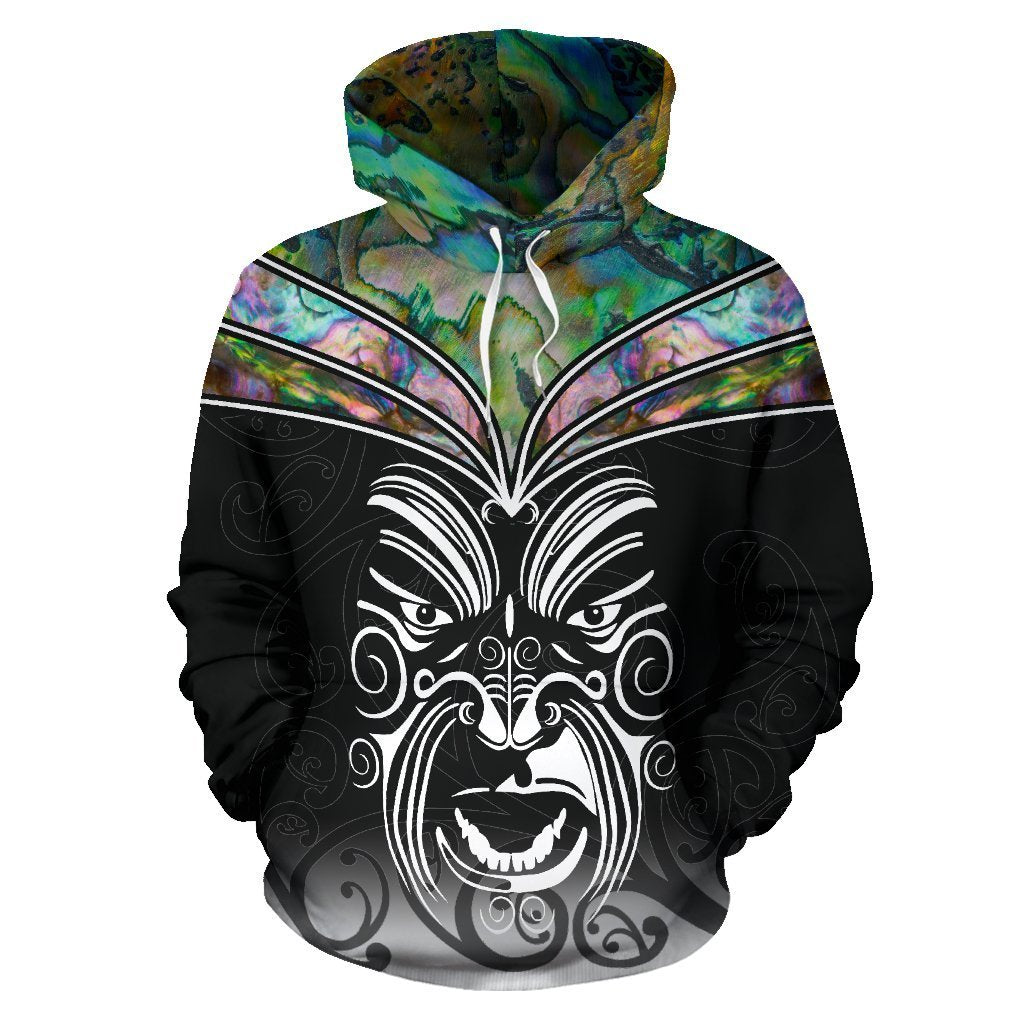 New Zealand Hoodie, Maori Paua Shell Pullover Hoodie