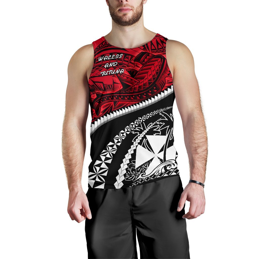 Wallis And Futuna Tapa Men'S Tank Top Polynesian Shark Tattoo