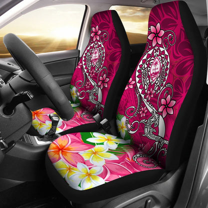 Guam Car Seat Covers Turtle Plumeria (Pink)