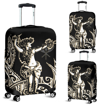 Polynesian Hawaii Luggage Covers Hula Girl White