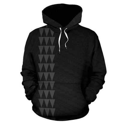Custom Text Polynesian Kakau Kanaka Maoli Hoodi Map Of Hawaii Black Zip Up Hoodie