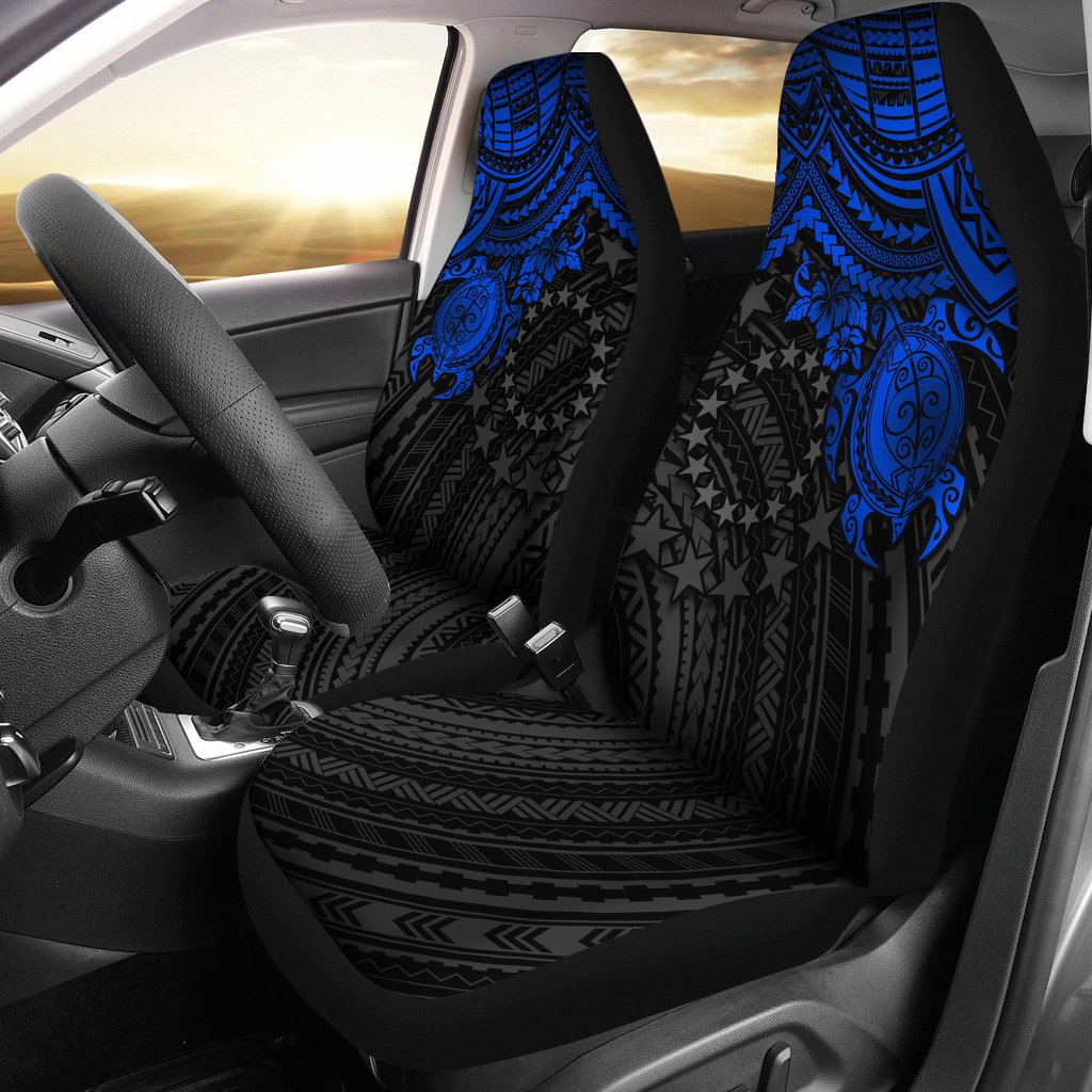 Cook Islands Car Seat Covers Cook Islands Flag Blue Turtle