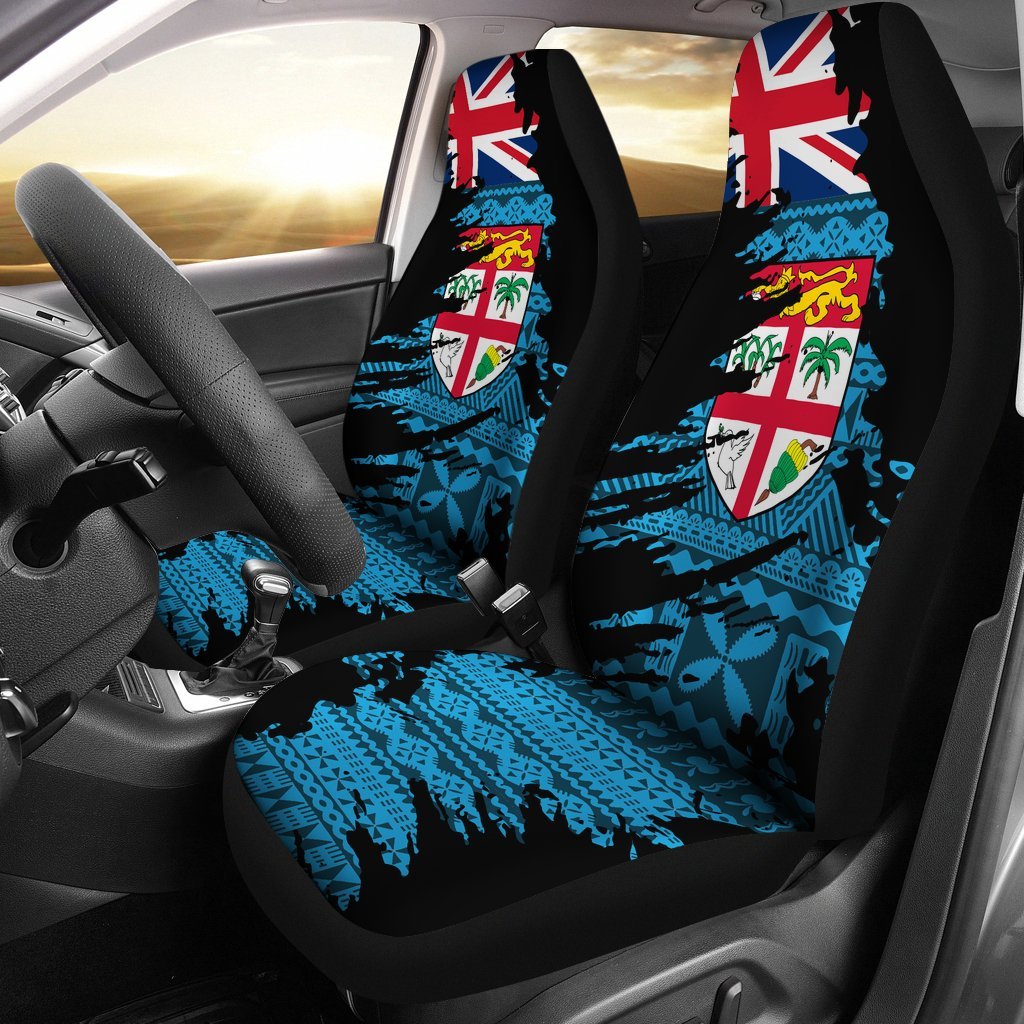 Fiji Tapa Car Seat Cover Fiji Flag Painting Th72
