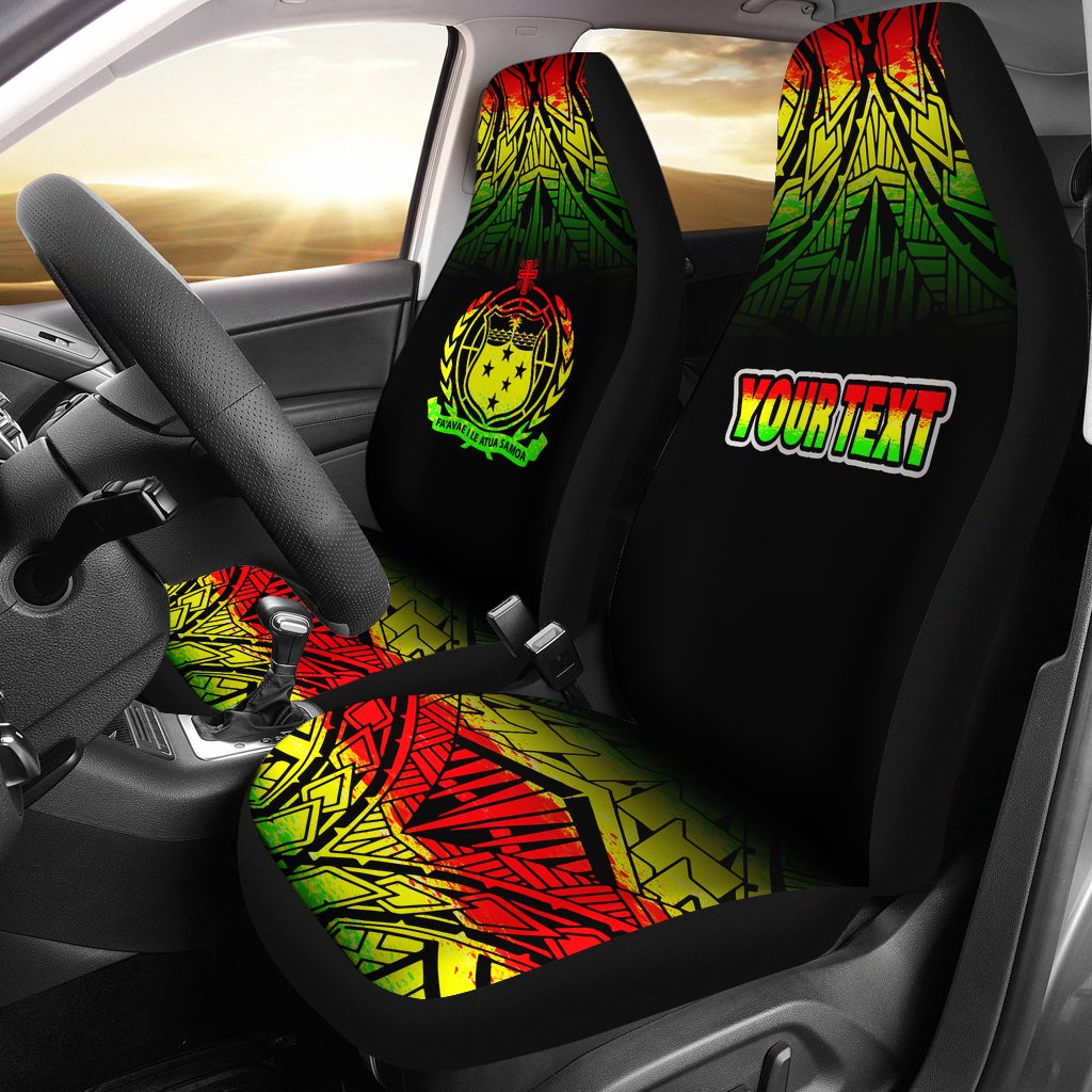 Samoa Custom Personalised Car Seat Covers Samoa Coat Of Arms Fog Reggae Style