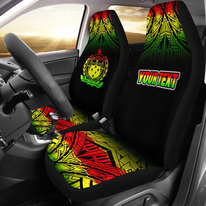 Samoa Custom Personalised Car Seat Covers Samoa Coat Of Arms Fog Reggae Style