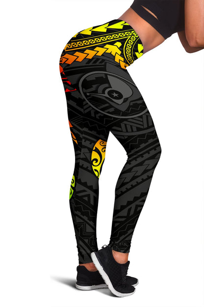 Yap Polynesian Leggings Women - Reggae Turtle