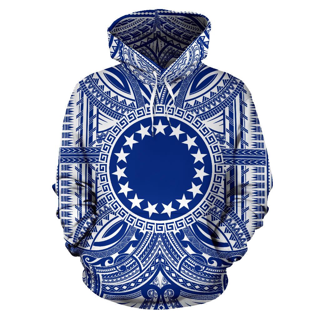 Cook Islands ll Over Hoodie Cook Islands Coat Of rms Polynesian Flag Color
