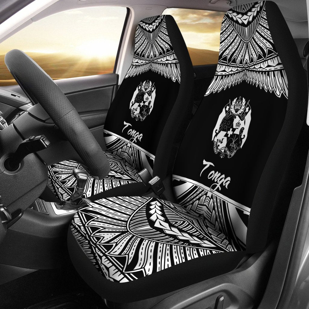 Tonga Polynesian Car Seat Covers Pride White Version