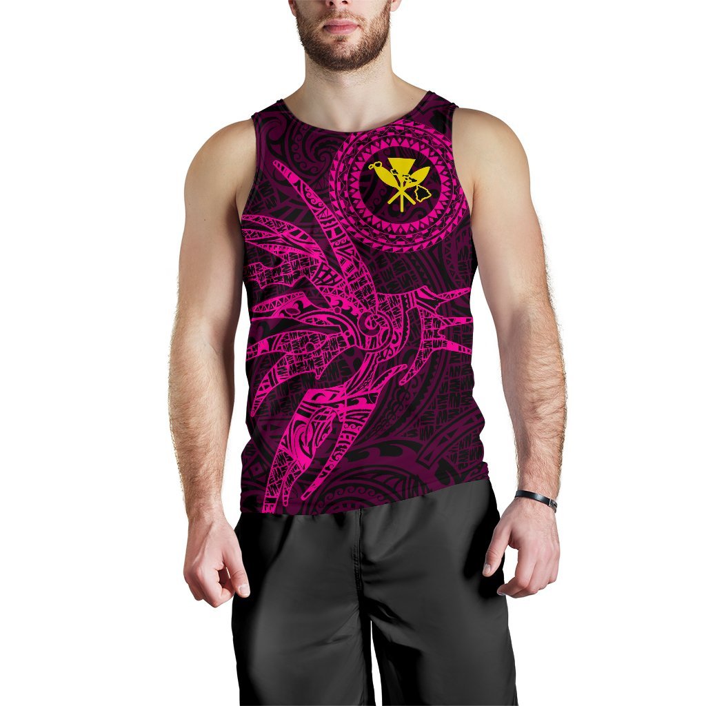 Hawaii Tank Top Polynesian Kanaka Map Hawaiian Men's Tank Top Pink TT Style