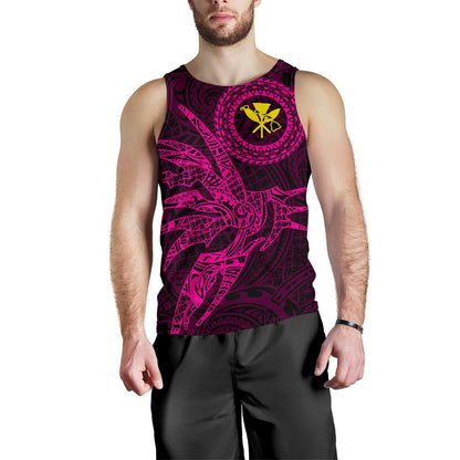 Hawaii Tank Top Polynesian Kanaka Map Hawaiian Men's Tank Top Pink TT Style