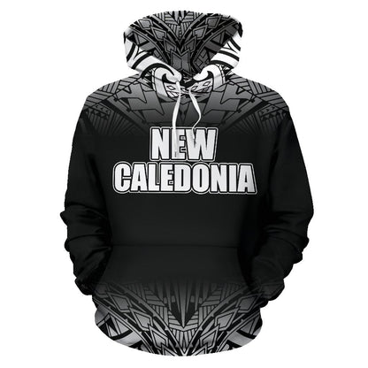 New Caledonia All Over Hoodie Fog Black Style