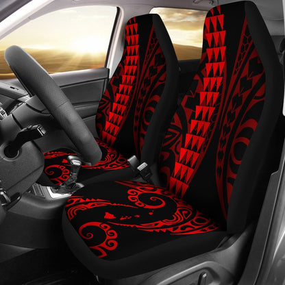 Hawaii Kakau Red Polynesian Car Seat Covers