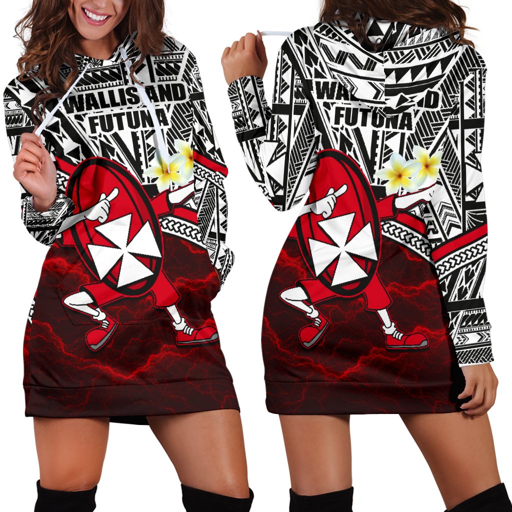 Dab Trend Style Rugby Women Hoodie Dress Wallis and Futuna