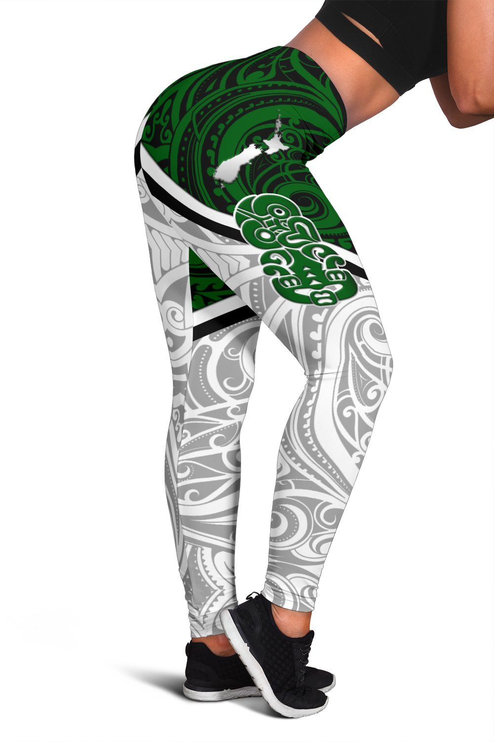 New Zealand Maori Rugby Women Leggings Pride Version - White