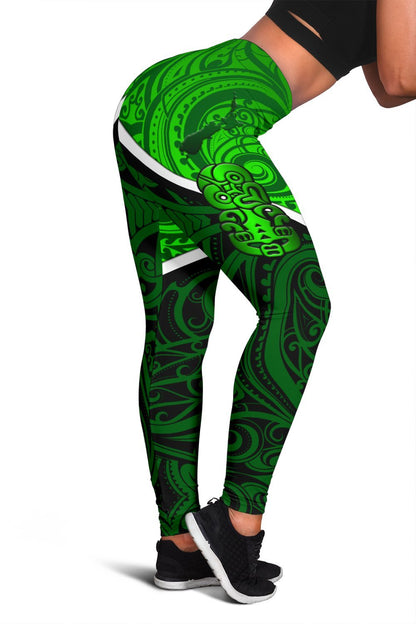 New Zealand Maori Rugby Women Leggings Pride Version - Green