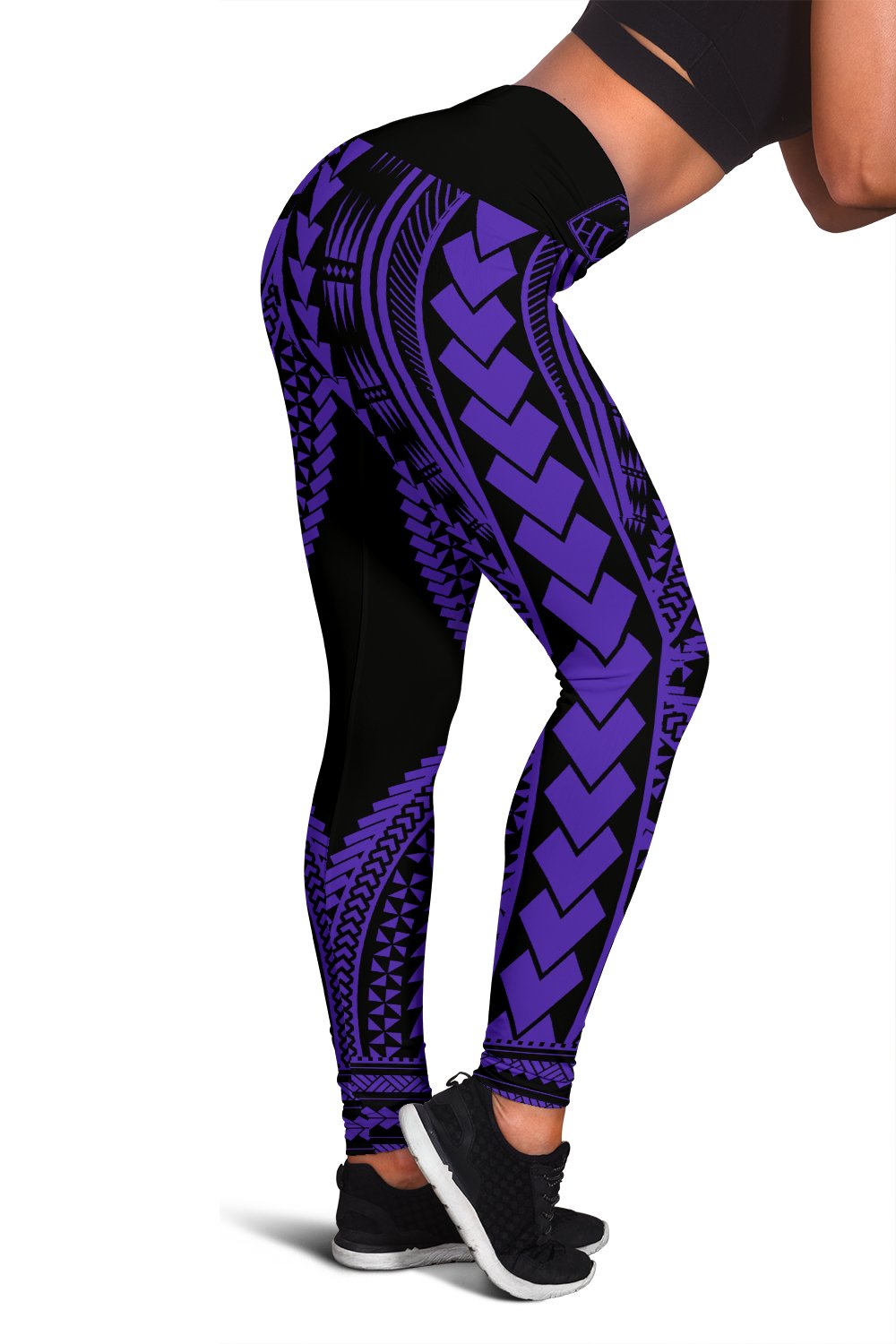 Hawaii Polyneisan Purple Color Special Tribal Women's Leggings