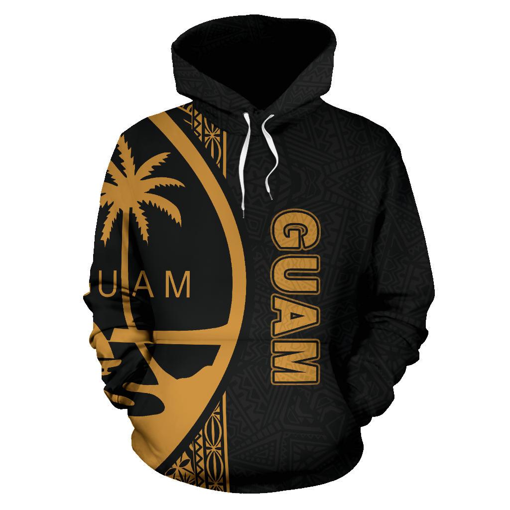 Guam Polynesian Hoodie Yellow Line