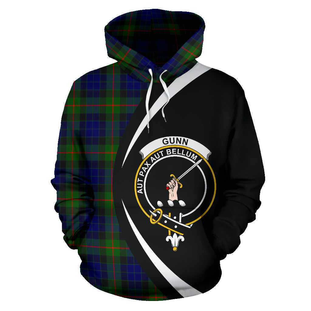 Printivon Gunn Modern Tartan Crest Hoodie Circle Style Sp