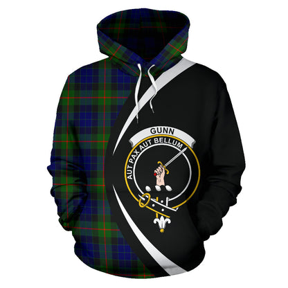 Printivon Gunn Modern Tartan Crest Hoodie Circle Style Sp
