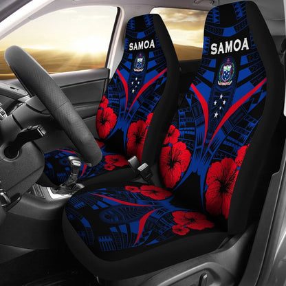 Samoa Car Seat Covers Samoa Coat Of Arms Hibiscus Polynesian Tattoo K9