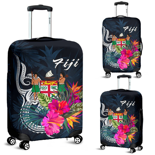 Fiji Polynesian Luggage Covers Tropical Flower