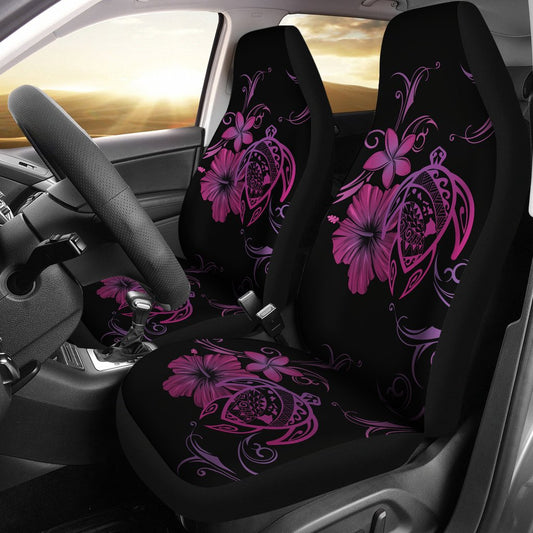 Hawaii Turtle Hibiscus Poly Pink Car Seat Covers