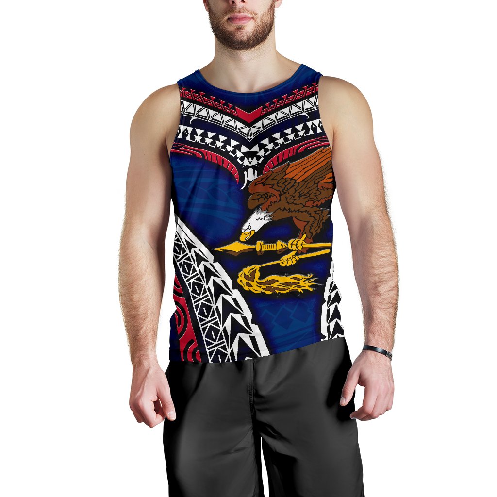 American Samoa Men's Tank Top Warrior Style Polynesian Pattern