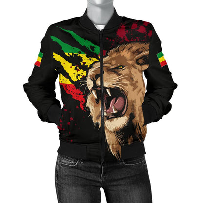 Ethiopia Bomber Jacket, Ethiopia Rasta Lion Judah Flag
