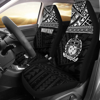 Samoa Custom Personalised Car Seat Covers Samoa White Coat Of Arms Polynesian Tattoo