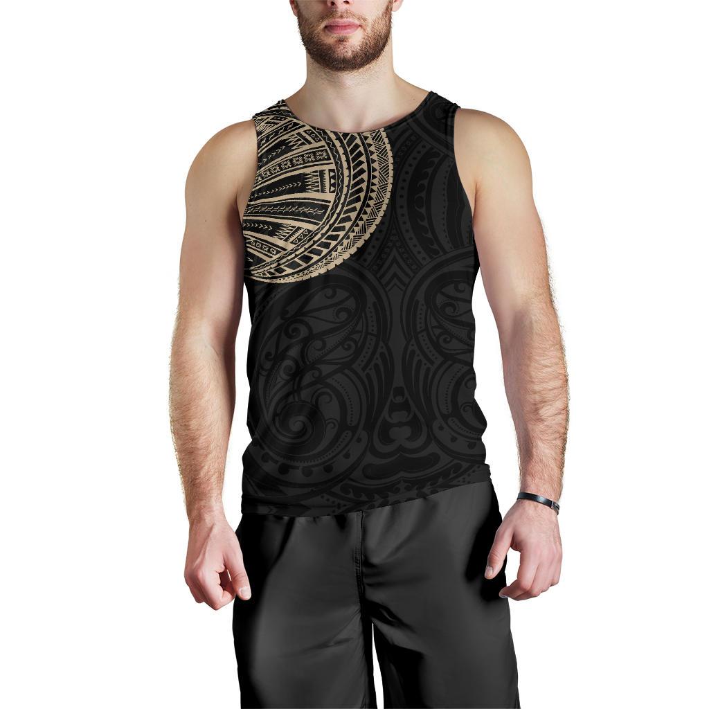Samoa Tribal Maori Tattoo Roman Reigns Men Tank Top Gold