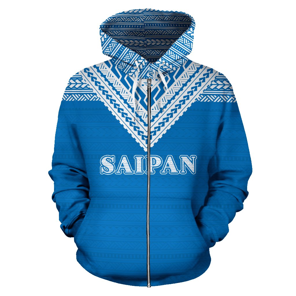 Saipan All Over Zip Up Hoodie Blue Version