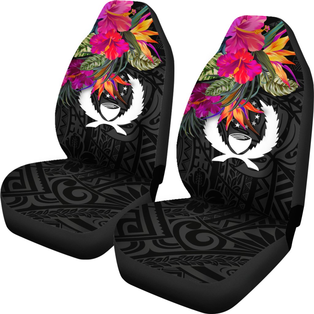 Pohnpei Car Seat Covers Polynesian Hibiscus Pattern