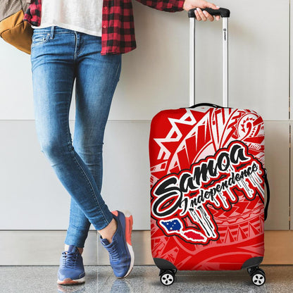 Samoa Polynesian Luggage Covers Independence Day Red Version